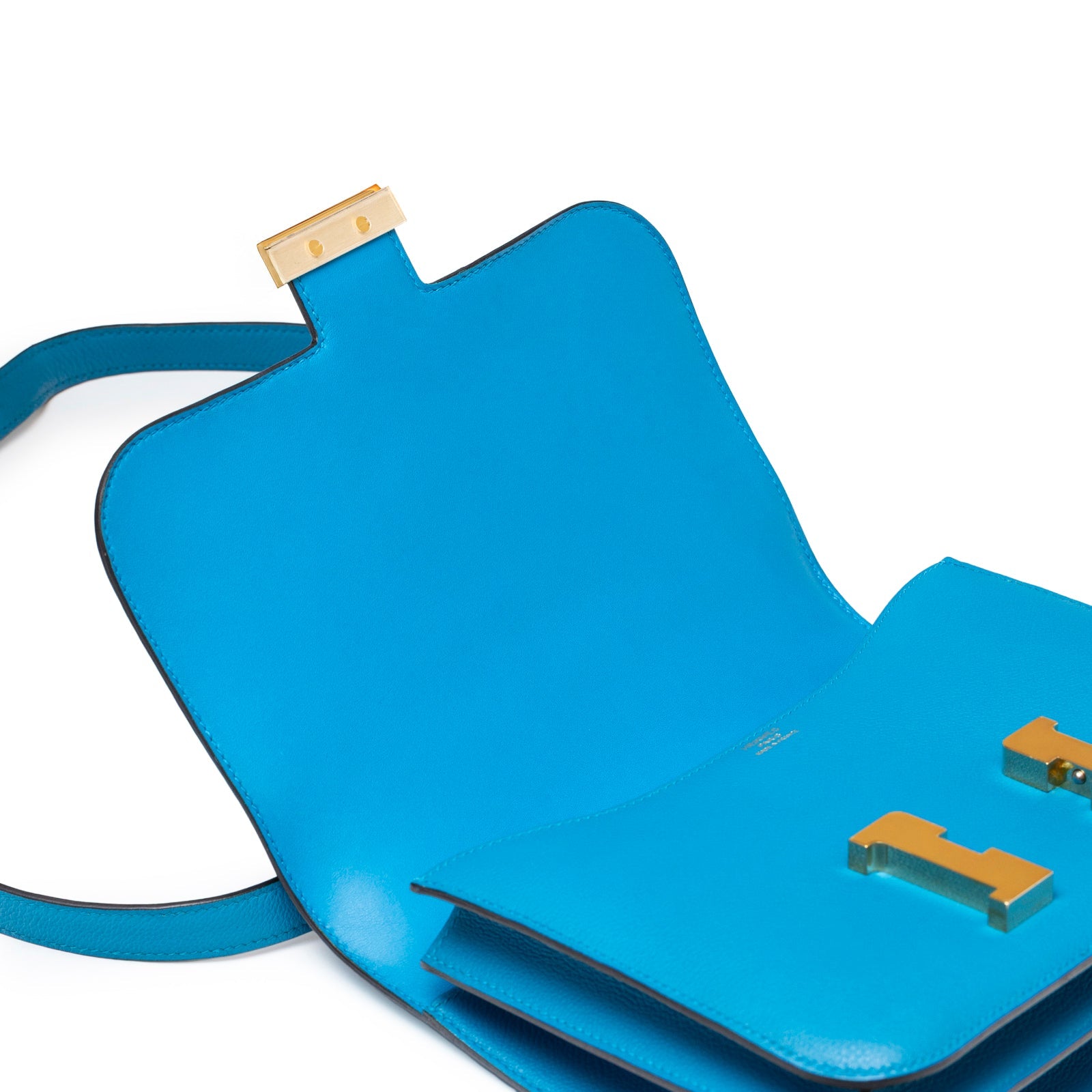 Hermès Constance 24 Blue Zanzibar Evercolor Gold Hardware