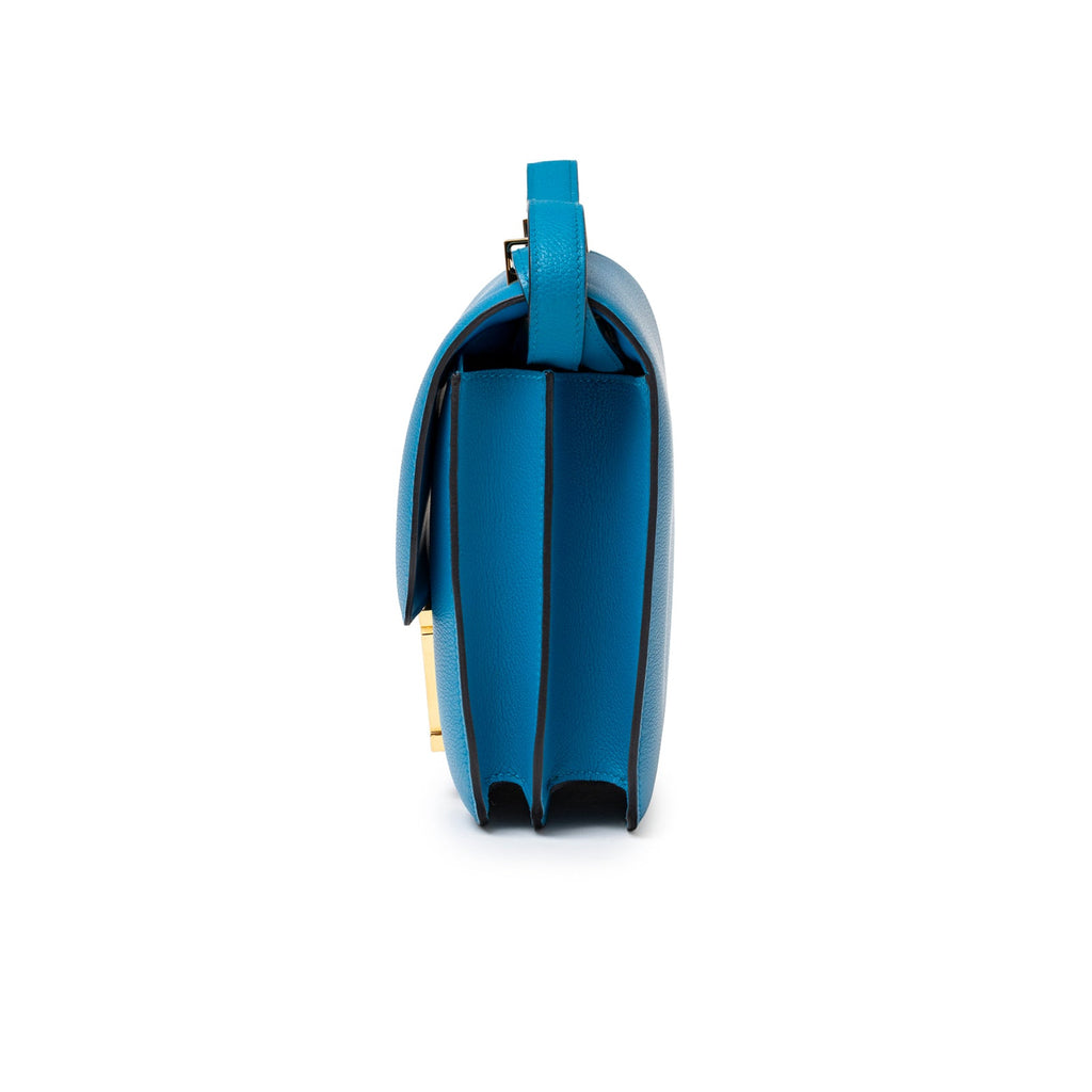 Hermès Constance 24 Blue Zanzibar Evercolor Gold Hardware