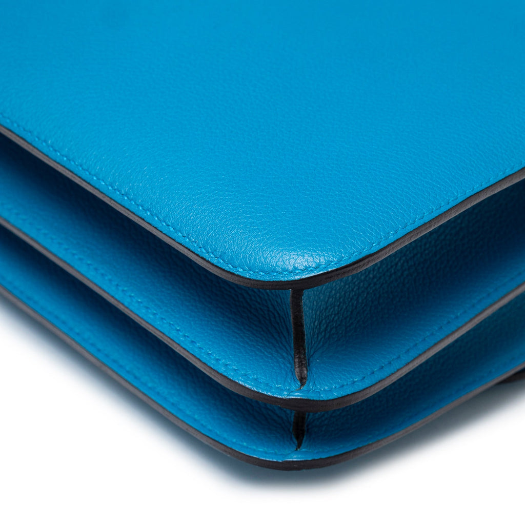 Hermès Constance 24 Blue Zanzibar Evercolor Gold Hardware