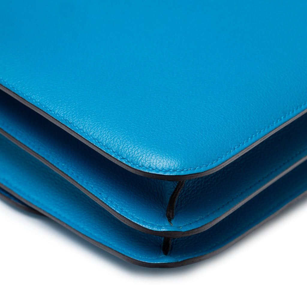 Hermès Constance 24 Blue Zanzibar Evercolor Gold Hardware