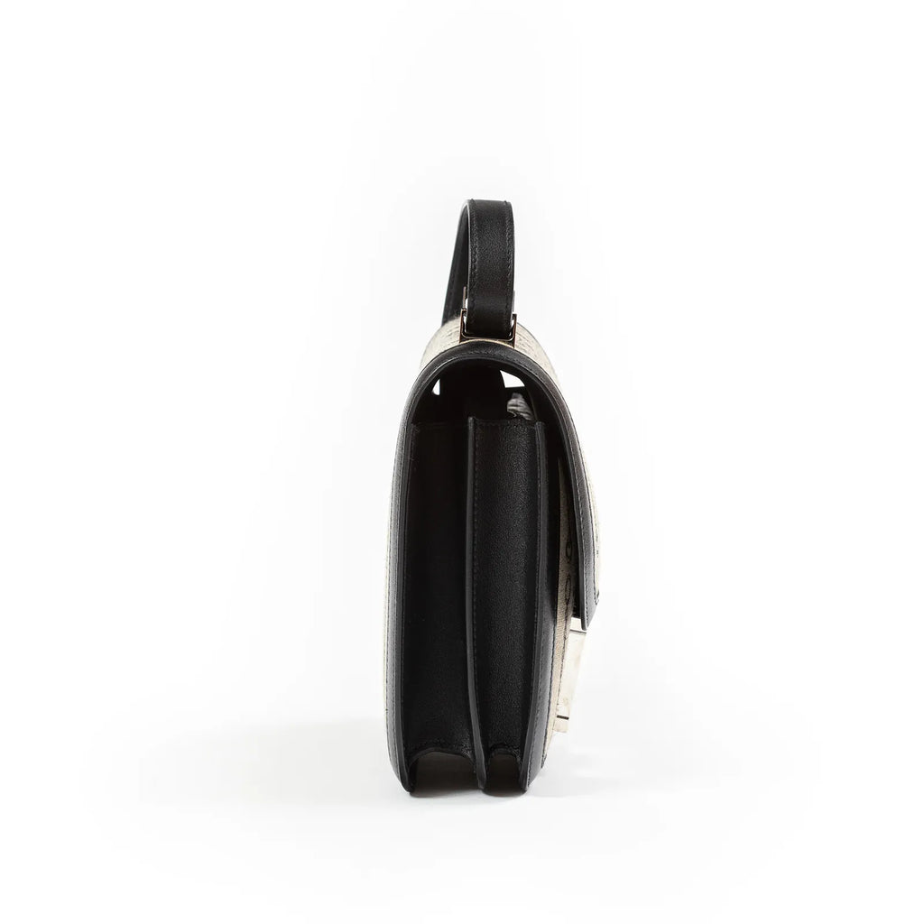 Hermès Constance 24 De Camp Dechaine Toile Black Swift Palladium Hardware