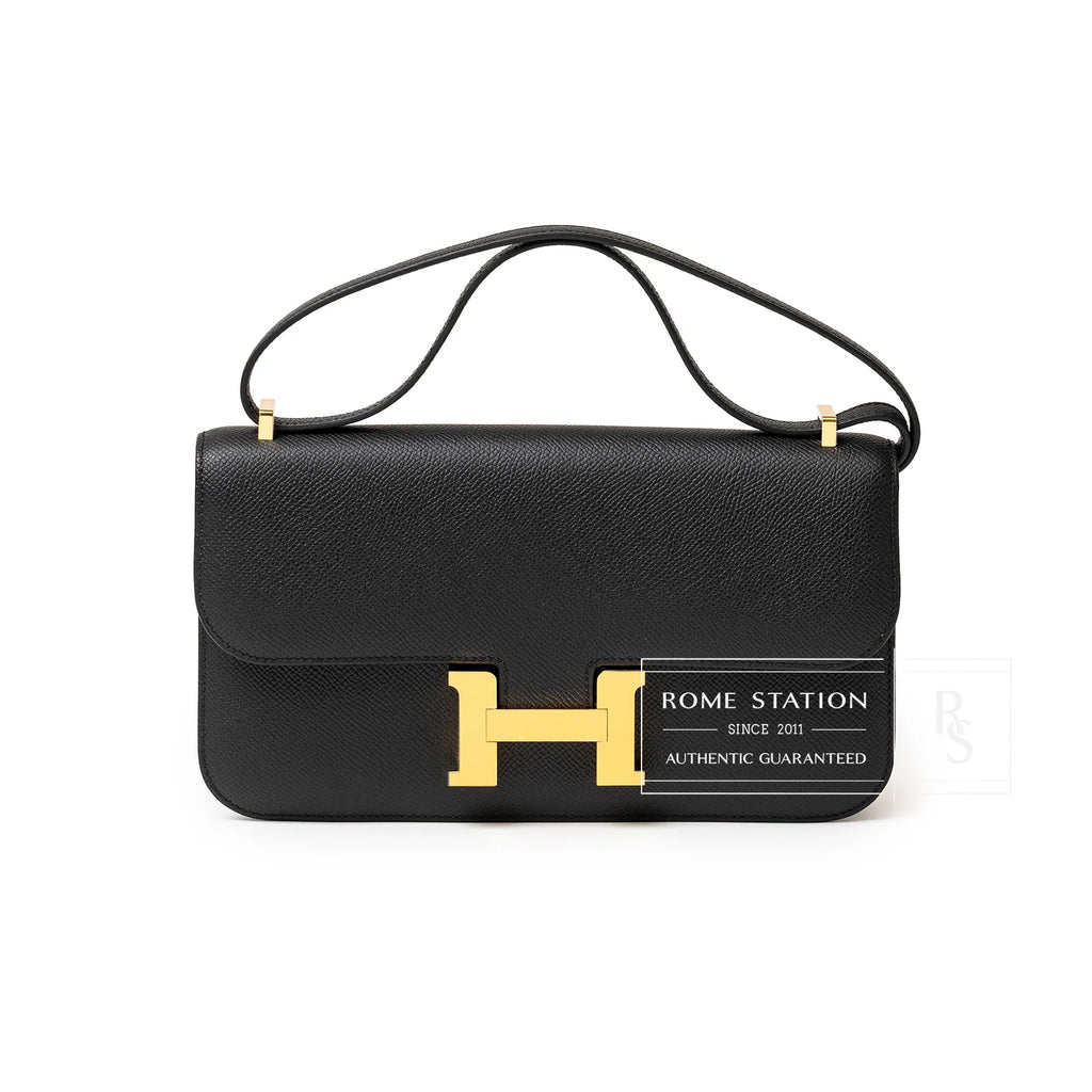 Hermès Constance Elan Black Epsom Gold Hardware