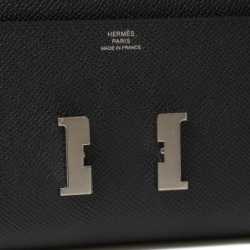 Hermès Constance To Go Wallet Black Epsom Palladium Hardware