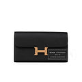 Hermès Constance To Go Wallet Black Epsom Rose Gold Hardware