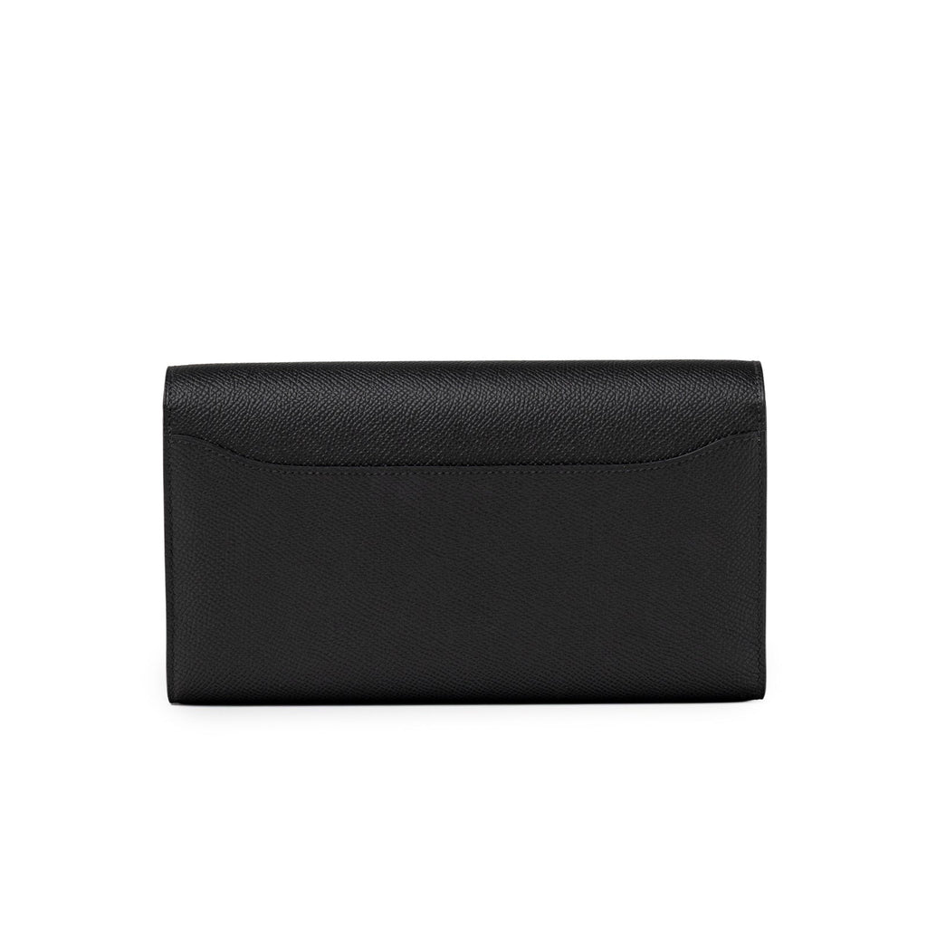 Hermès Constance To Go Wallet Black Epsom Rose Gold Hardware