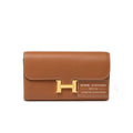 Hermès Constance To Go Wallet Gold Evercolor Gold Hardware
