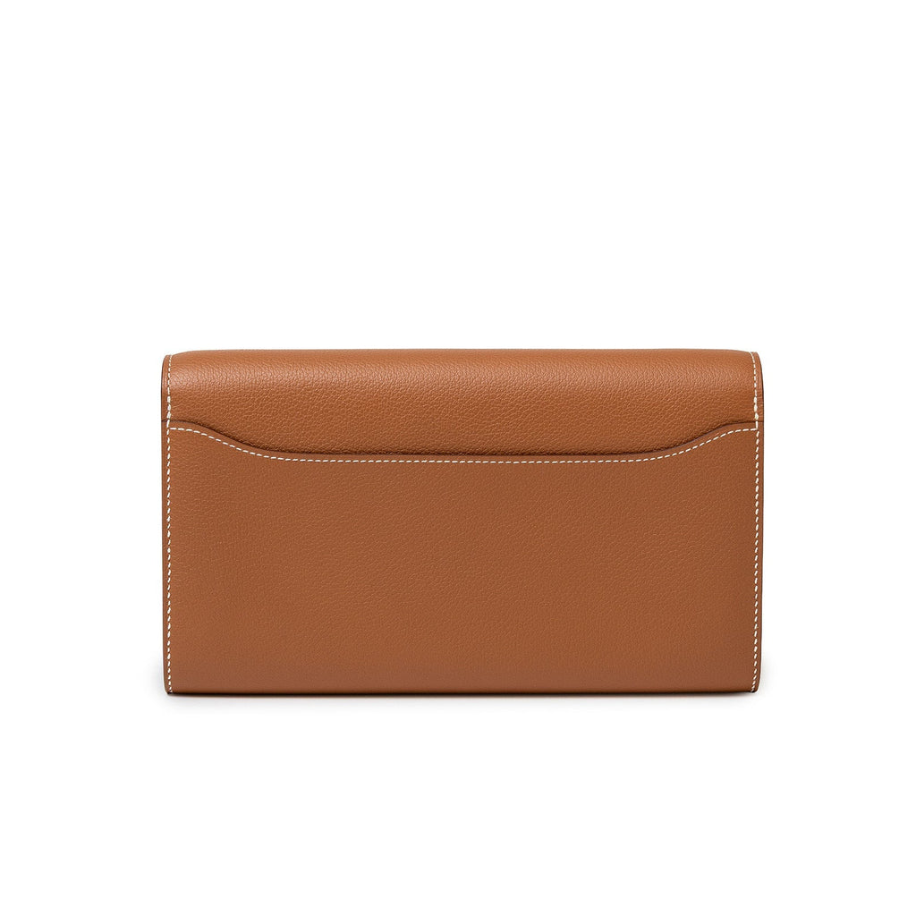 Hermès Constance To Go Wallet Gold Evercolor Gold Hardware