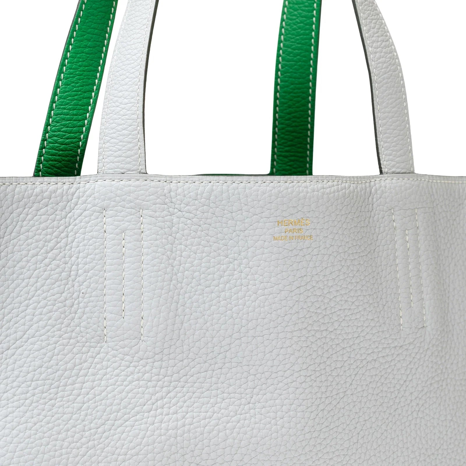 Hermès Double Sens 28 Blue/Vert Bicolor Clemence