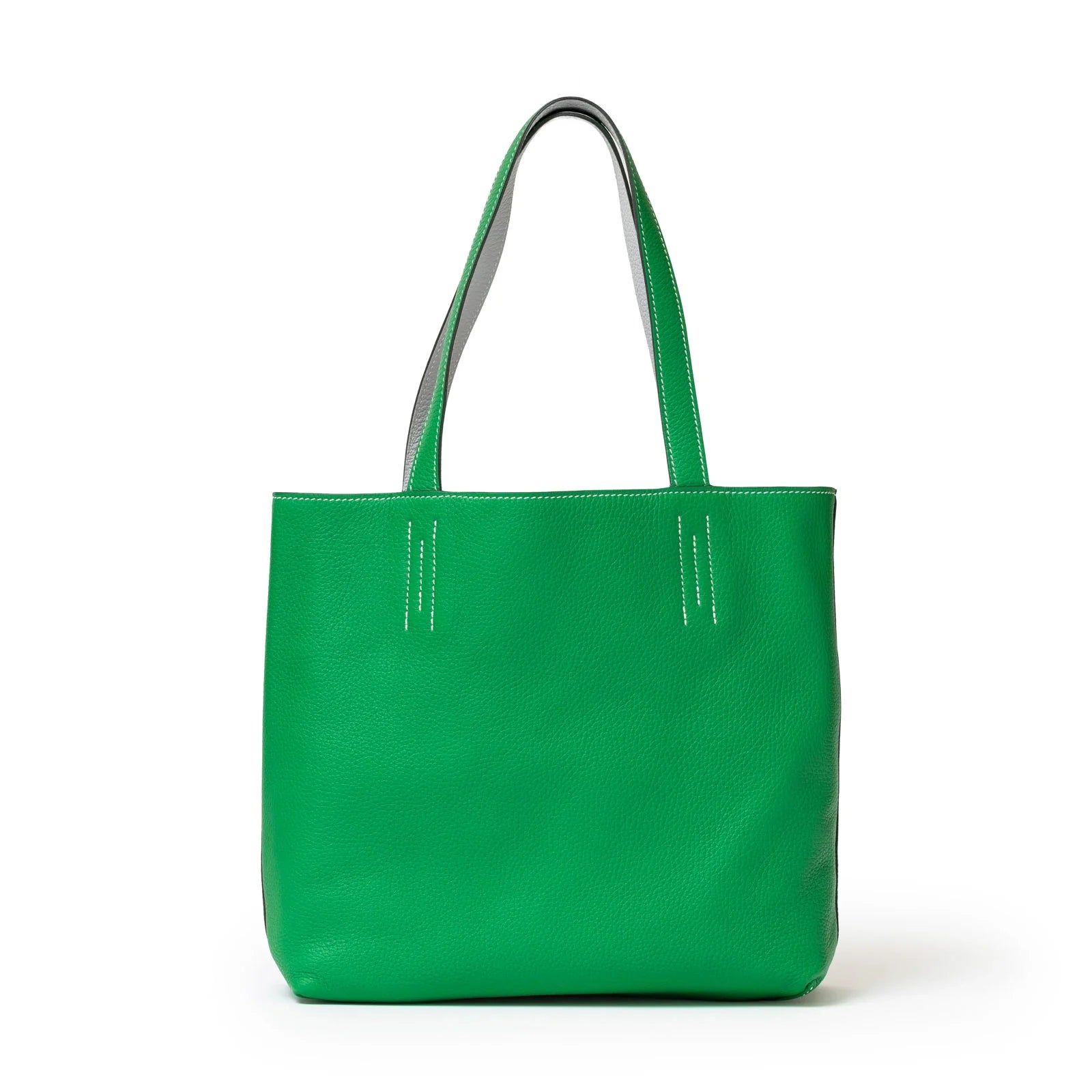 Hermès Double Sens 28 Blue/Vert Bicolor Clemence