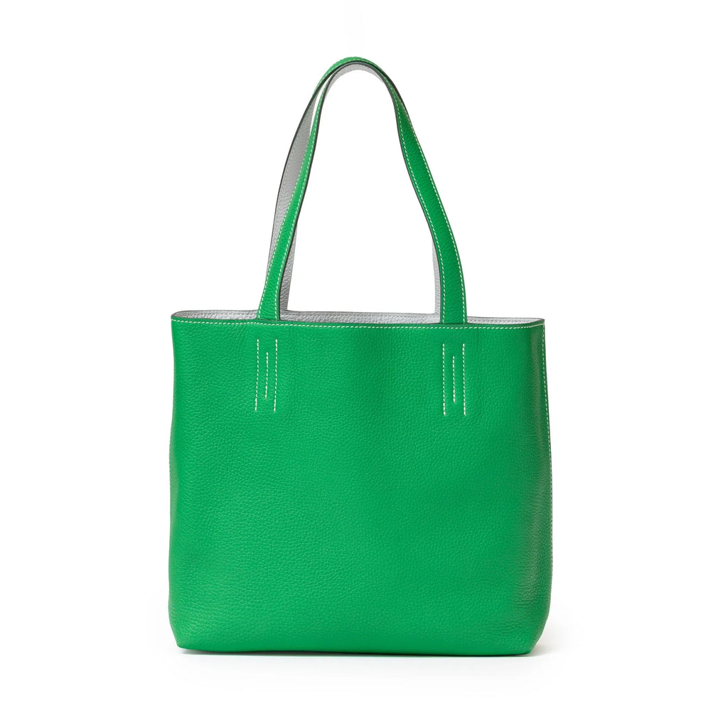 Hermès Double Sens 28 Blue/Vert Bicolor Clemence