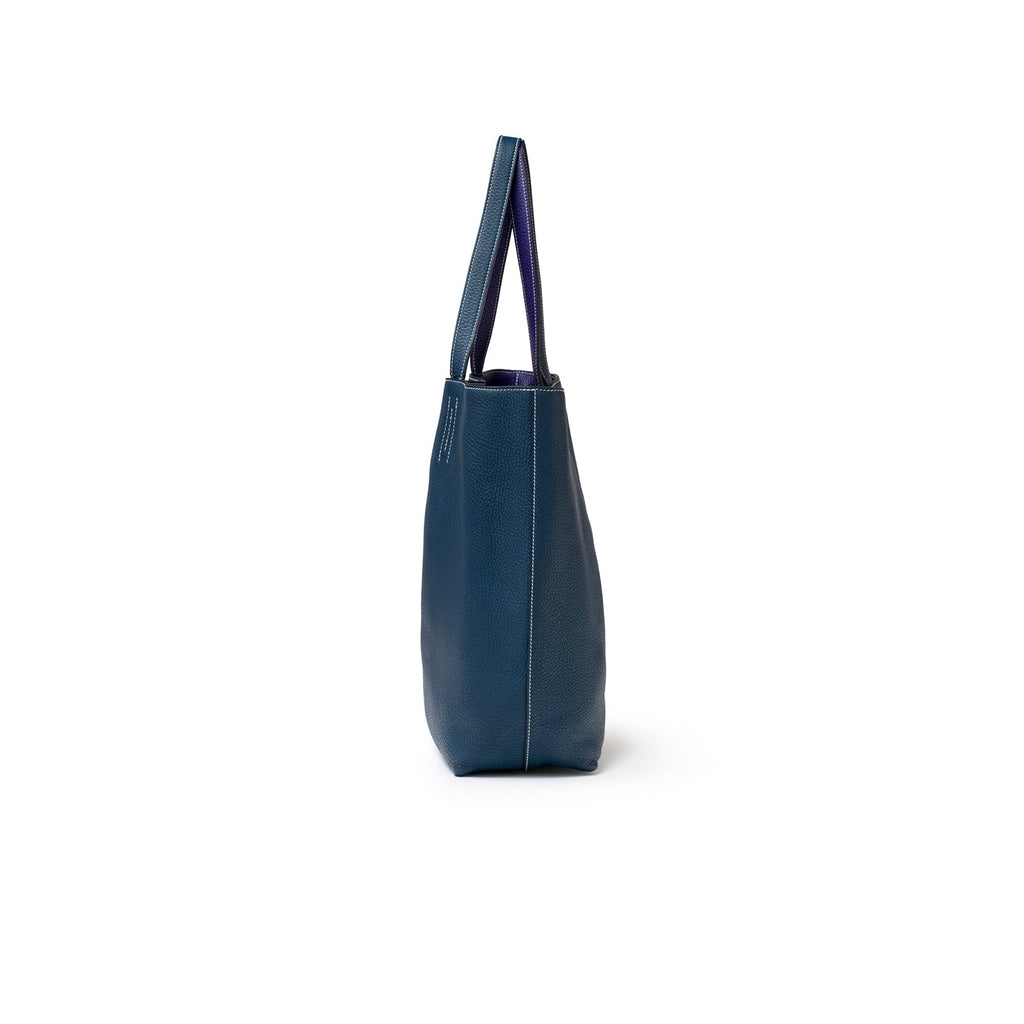 Hermès Double Sens Reversible Bicolor Shoulder Bag Clemence Violet/Blue