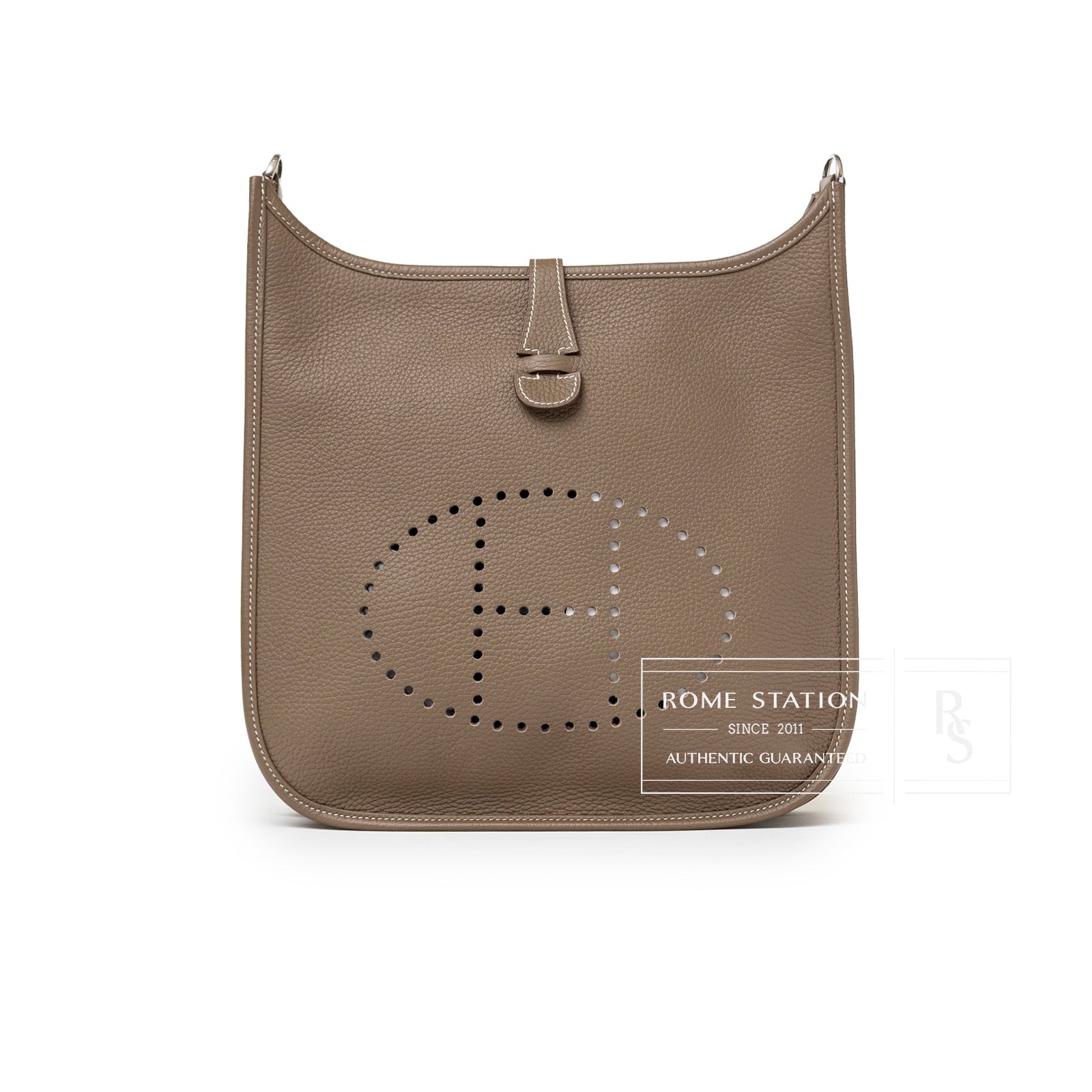 Hermès Evelyne PM 29 Etoupe Clemence Palladium Hardware