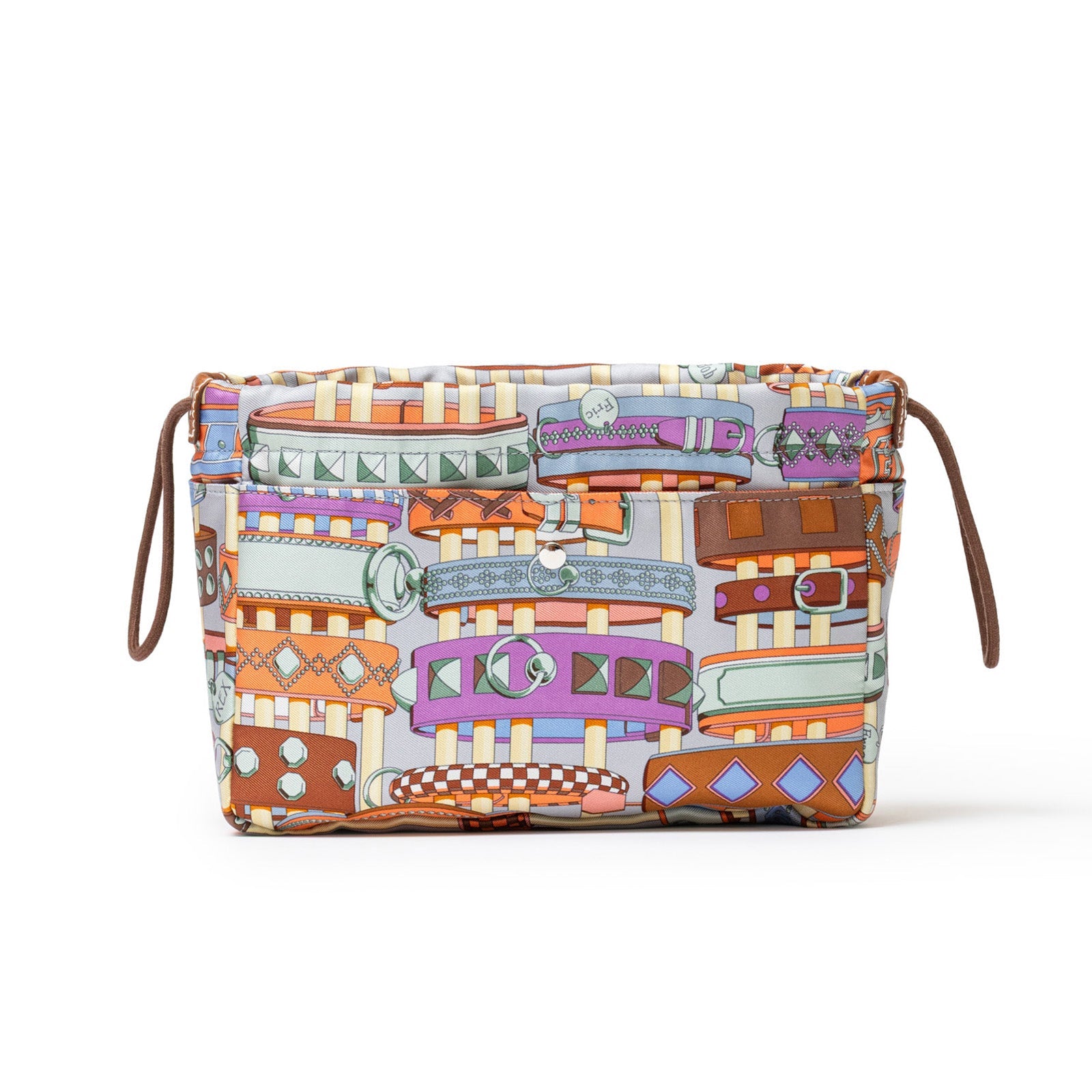 Hermès Fourbi 20 pouch Paprika/Rose pop/Fauve Nylon/Silk Barenia Palladium Hardware