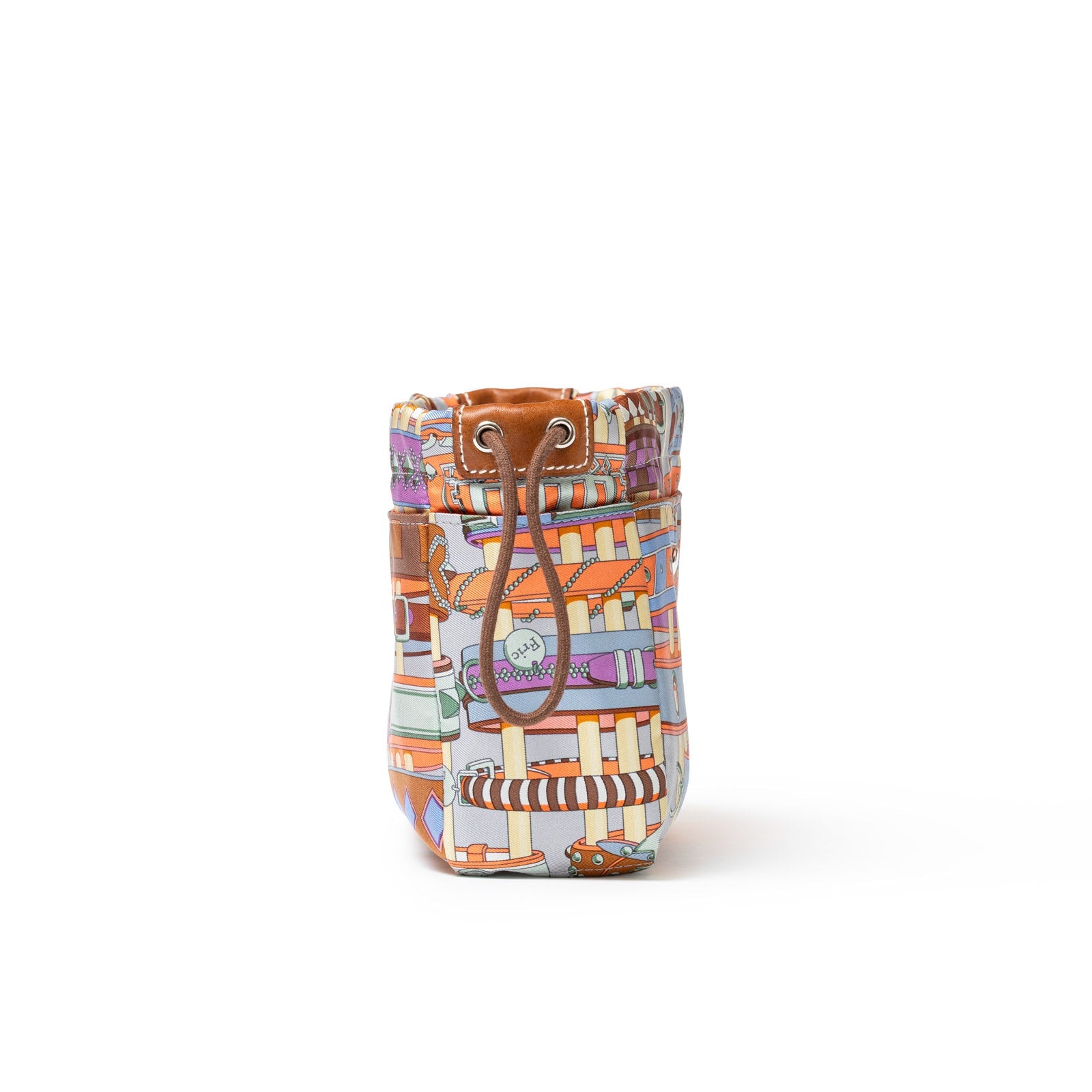Hermès Fourbi 20 pouch Paprika/Rose pop/Fauve Nylon/Silk Barenia Palladium Hardware