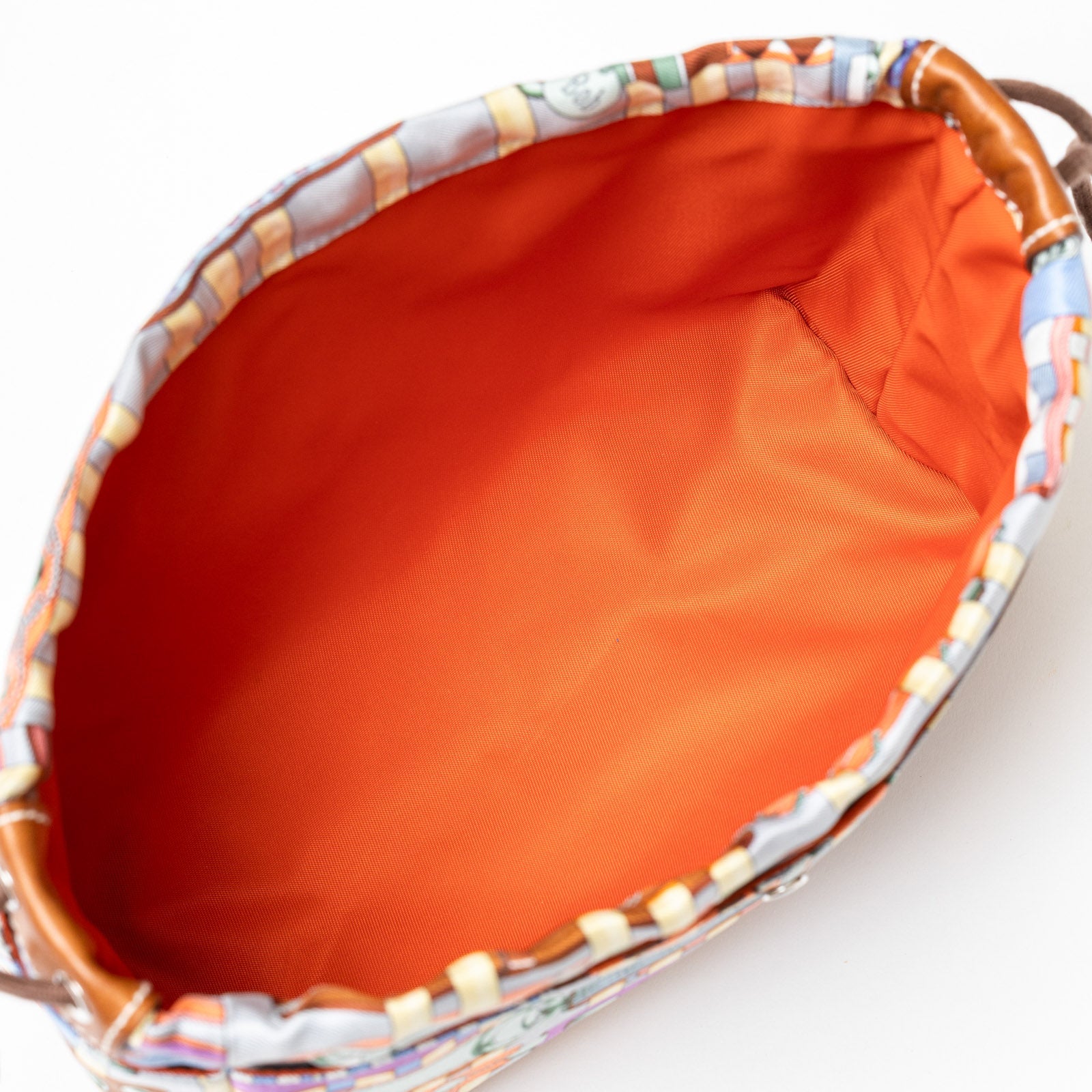 Hermès Fourbi 20 pouch Paprika/Rose pop/Fauve Nylon/Silk Barenia Palladium Hardware