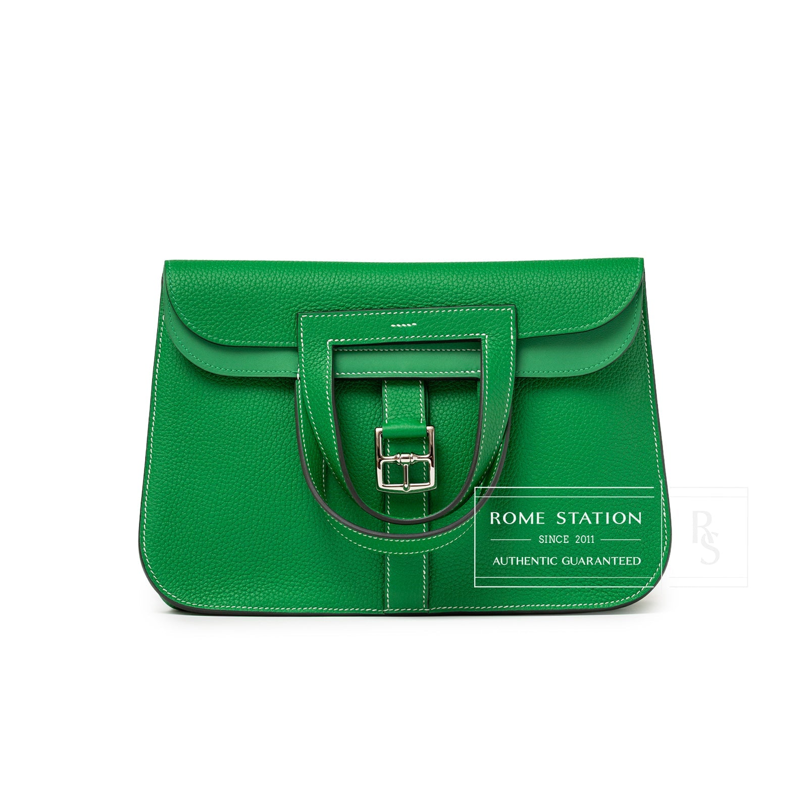 Hermès Halzan 31 Bambou Clemence Palladium Hardware