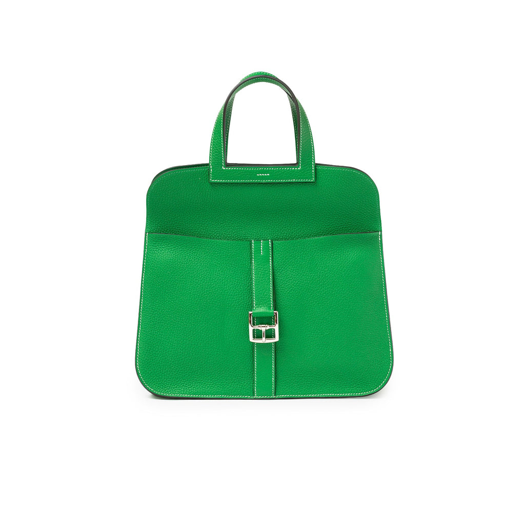 Hermès Halzan 31 Bambou Clemence Palladium Hardware