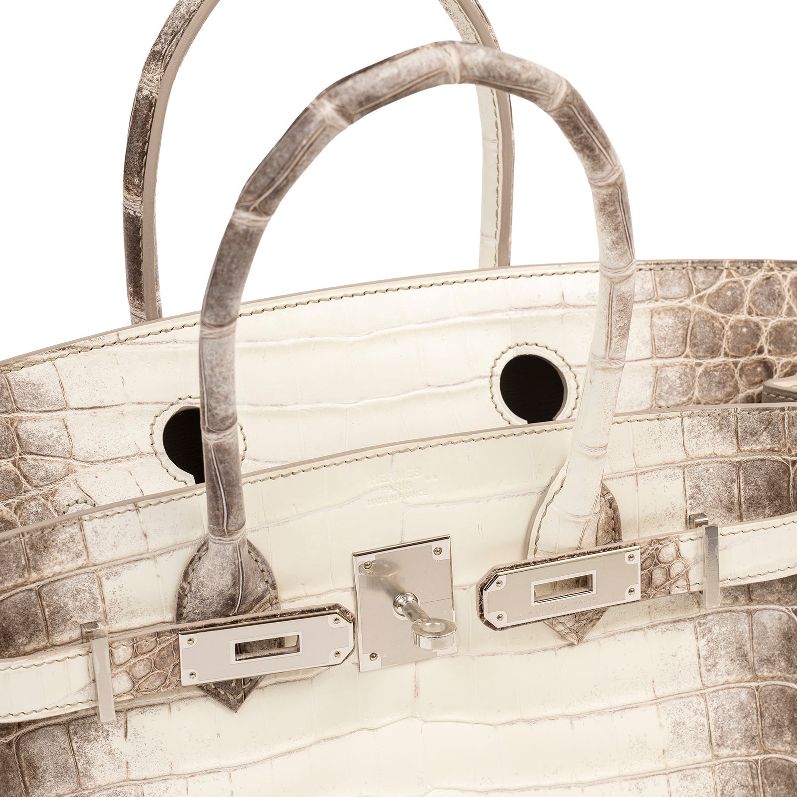 Hermès Himalaya Birkin 30 Matte Niloticus Crocodile Palladium Hardware