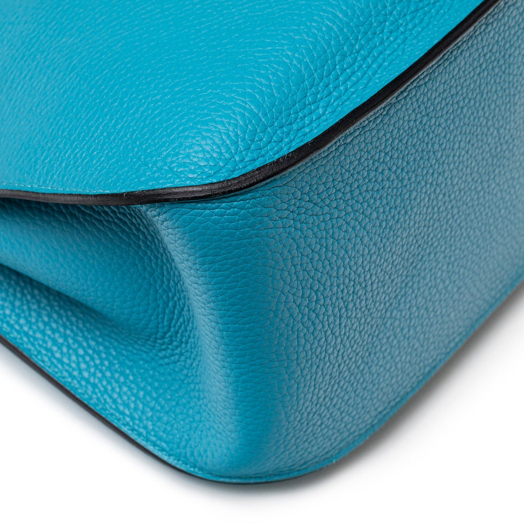 Hermès Jypsiere 31 Turquoise Clemence Palladium Hardware