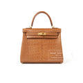 Hermès Kelly 25 Retourne Gold Matte Alligator Gold Hardware