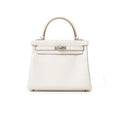 Hermès Kelly 25 Retourne Gris Pale Swift Palladium Hardware