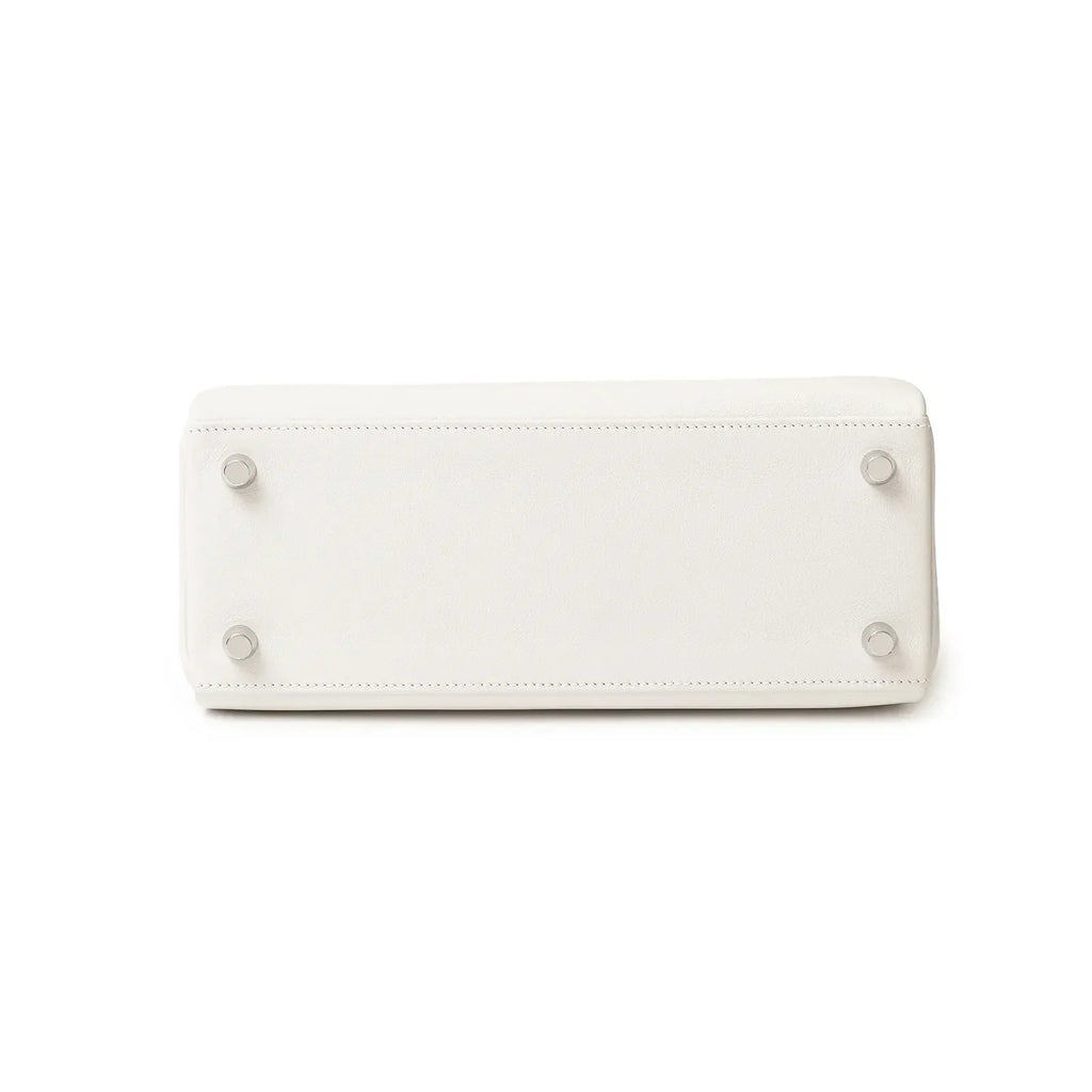 Hermès Kelly 25 Retourne Gris Pale Swift Palladium Hardware