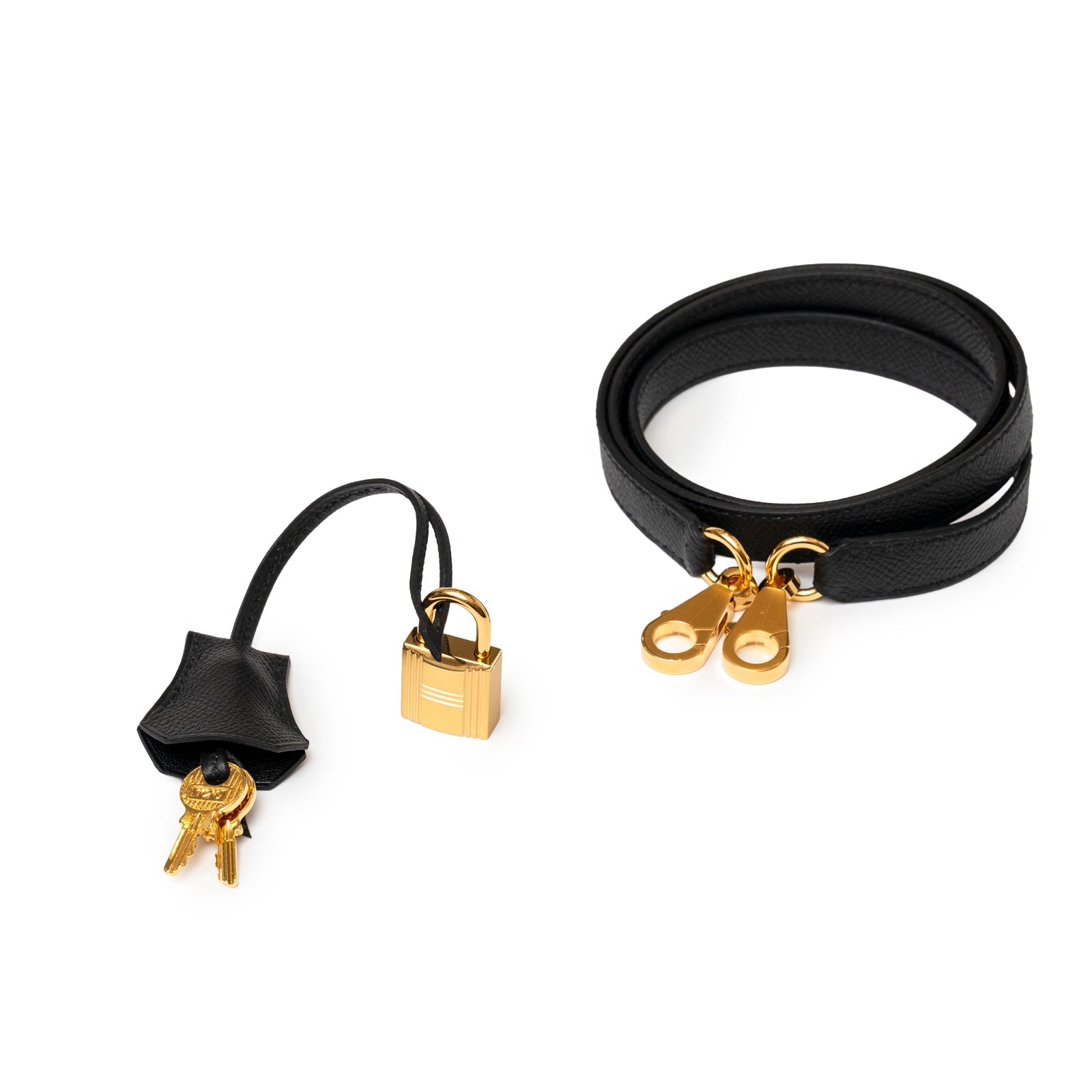 Hermès Kelly 25 Sellier Black Epsom Gold hardware