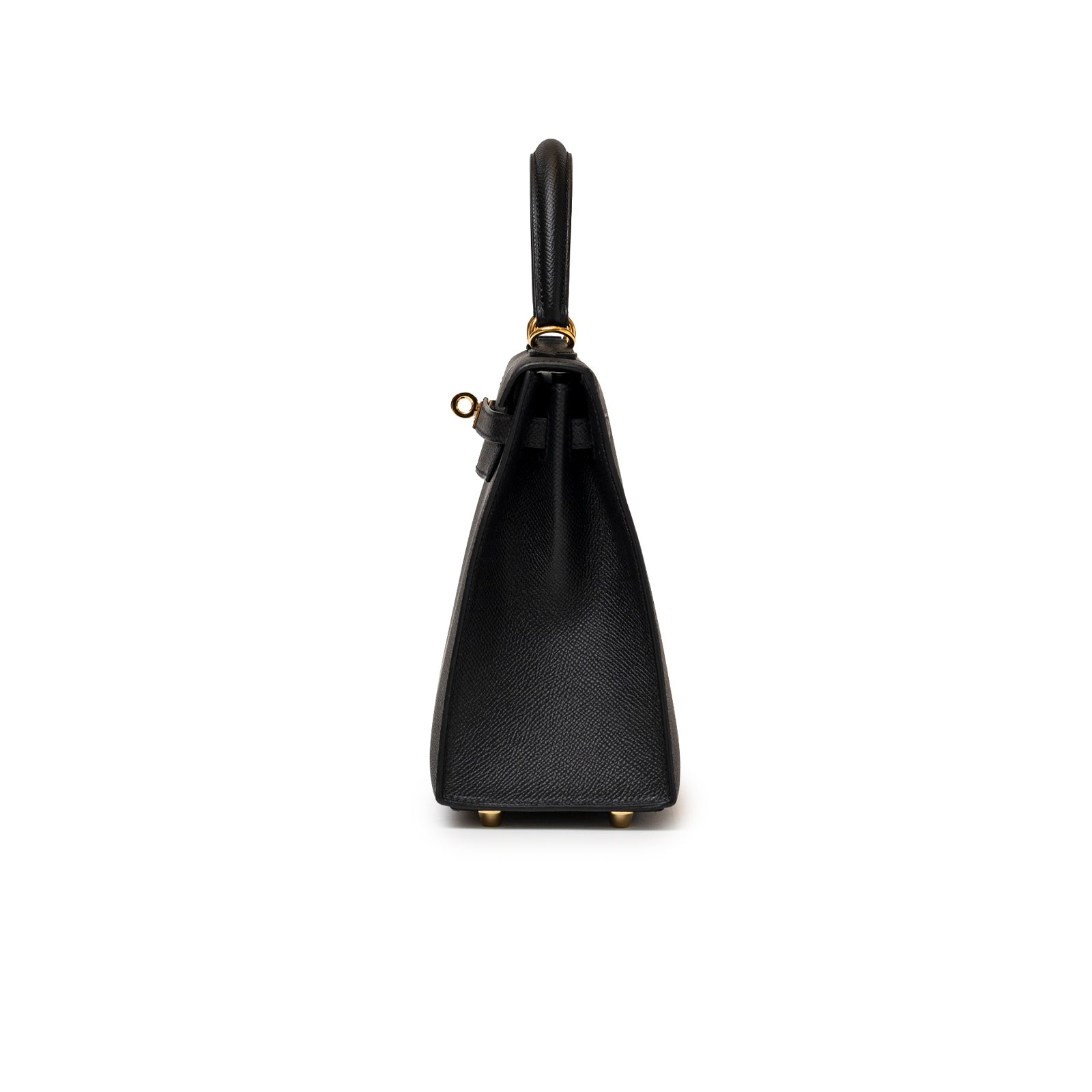 Hermès Kelly 25 Sellier Black Epsom Gold hardware