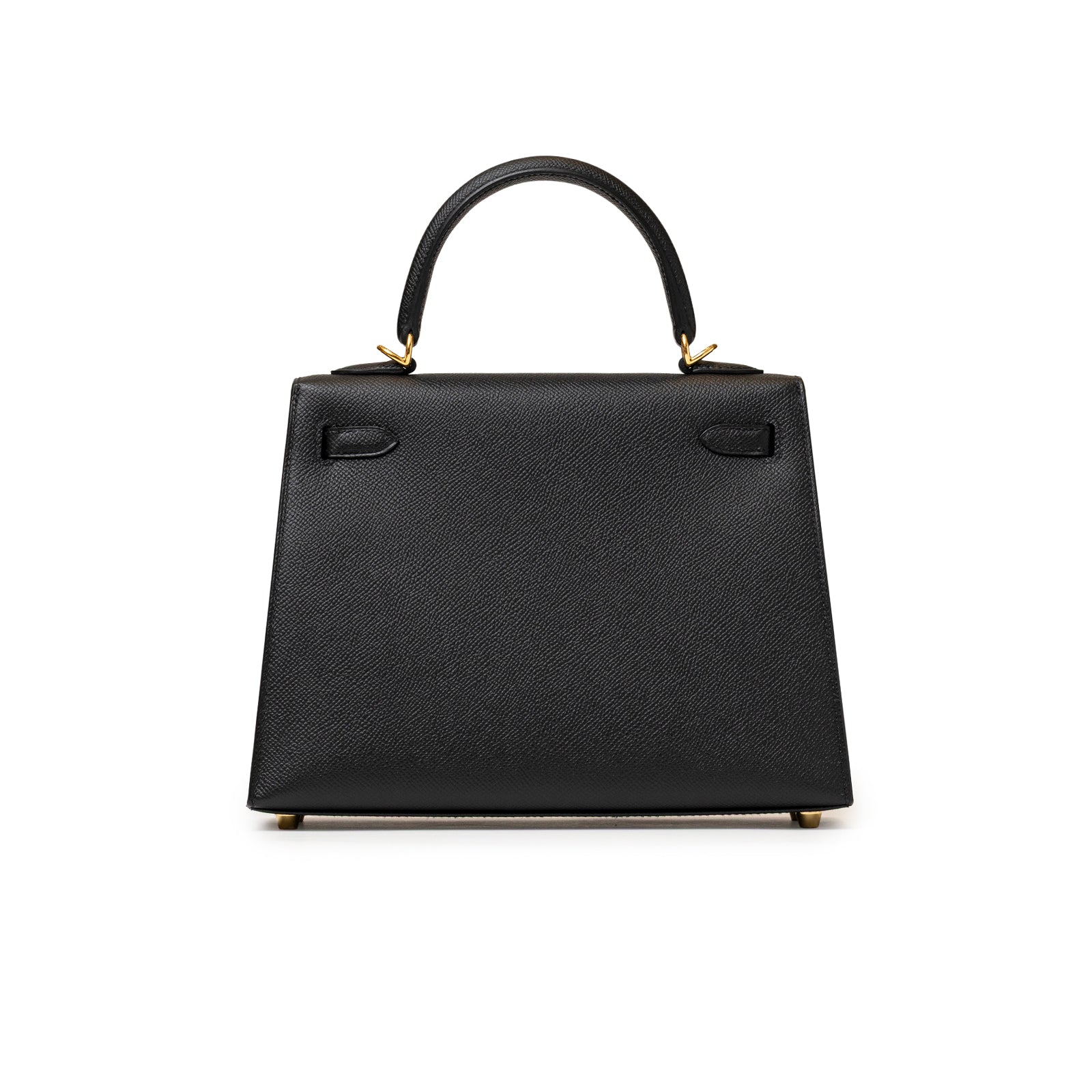 Hermès Kelly 25 Sellier Black Epsom Gold hardware