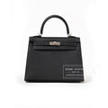 Hermès Kelly 25 Sellier Black Epsom Palladium Hardware