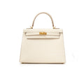 Hermès Kelly 25 Sellier Epsom Craie Gold Hardware