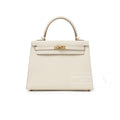 Hermès Kelly 25 Sellier Epsom Craie Permabrass Hardware