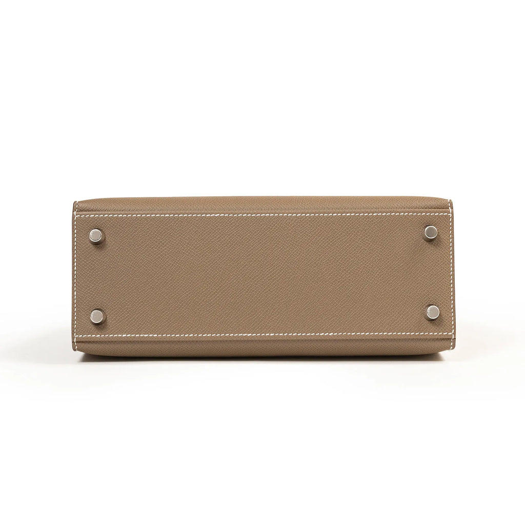 Hermès Kelly 25 Sellier Etoupe Epsom Palladium Hardware