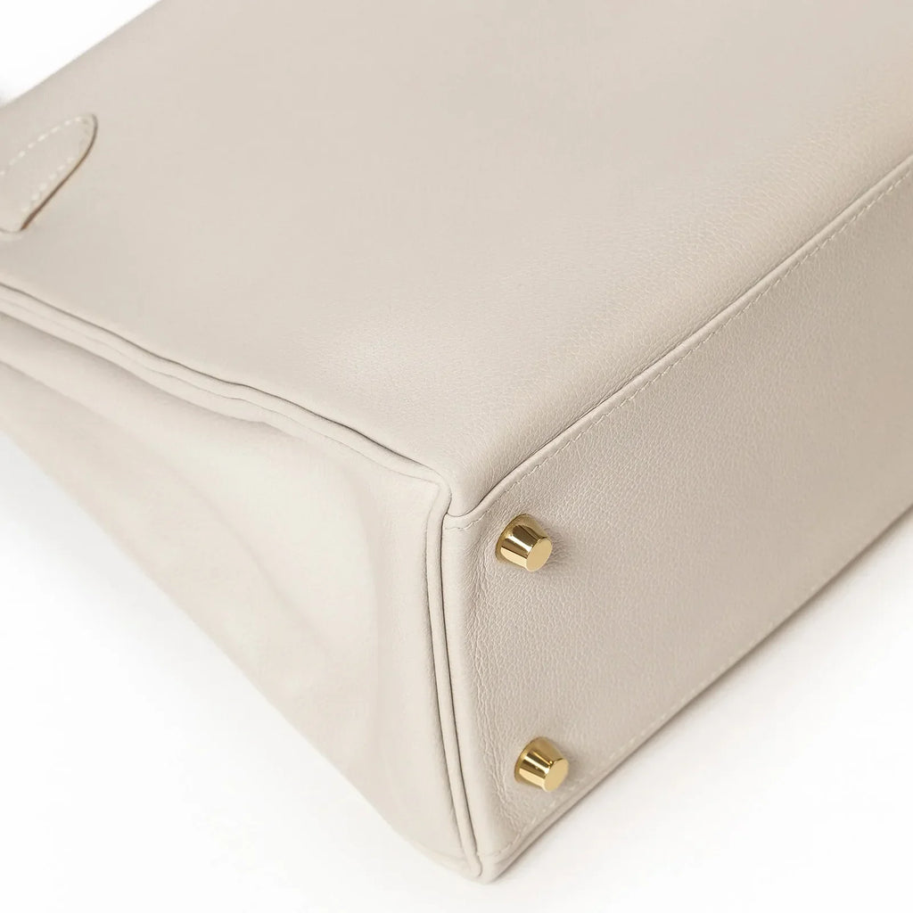 Hermès Kelly 28 Gris Perle Evercolor Gold Hardware