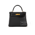 Hermès Kelly 28 Retourne Black Togo Gold Hardware