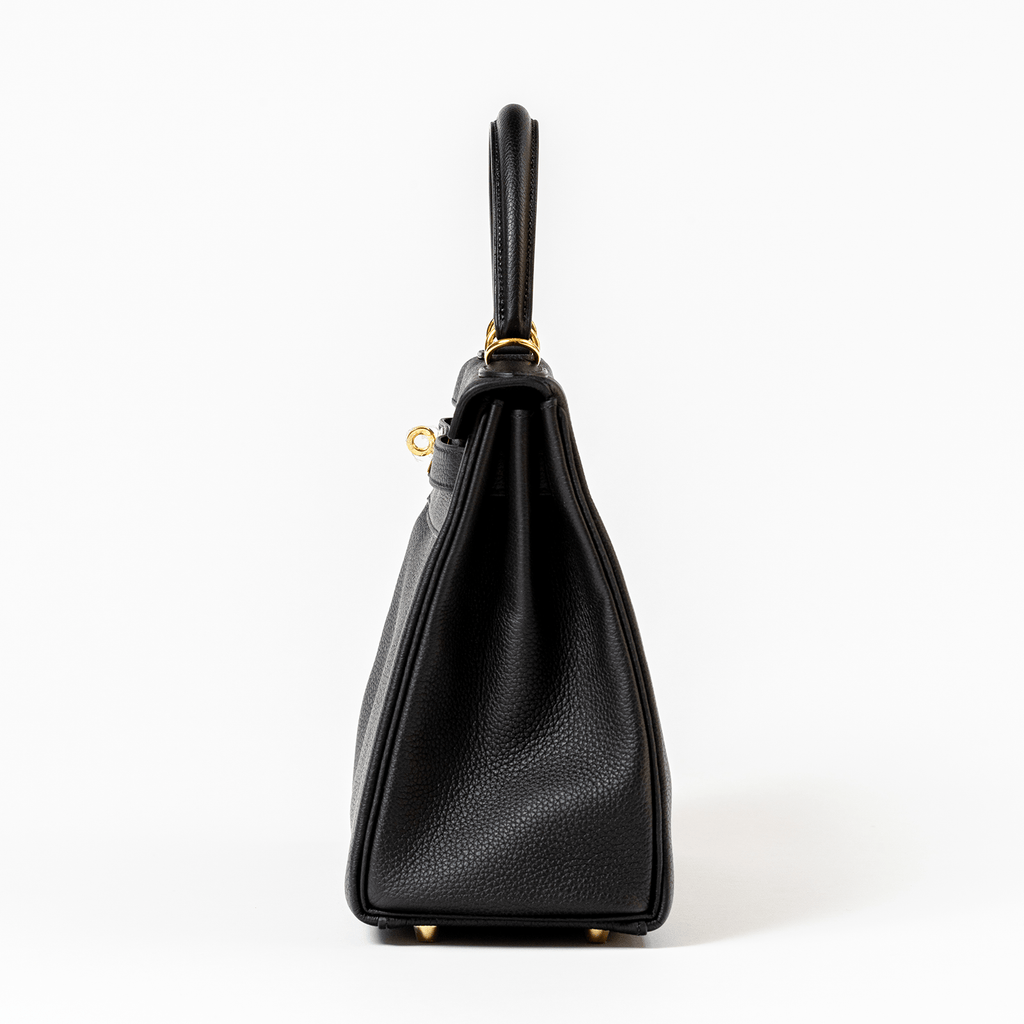 Hermès Kelly 28 Retourne Black Togo Gold Hardware