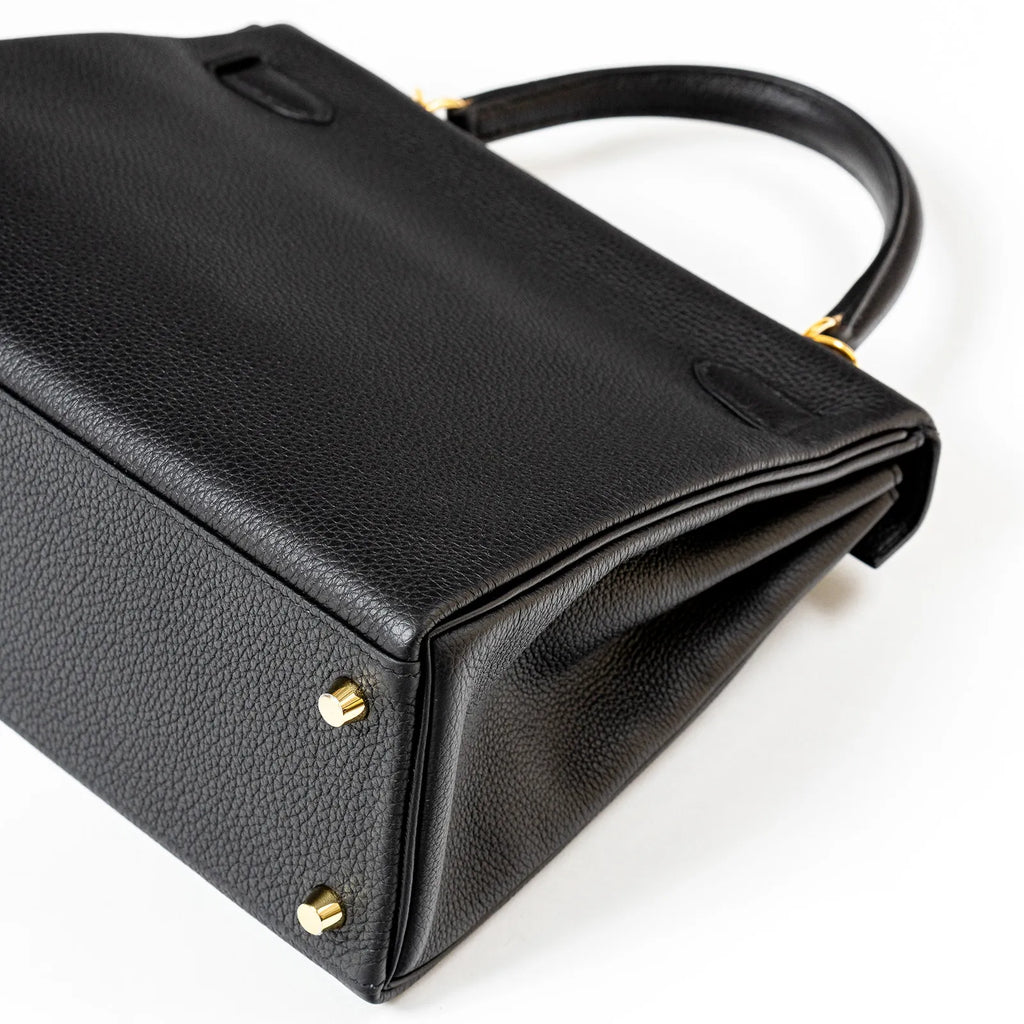 Hermès Kelly 28 Retourne Black Togo Gold Hardware