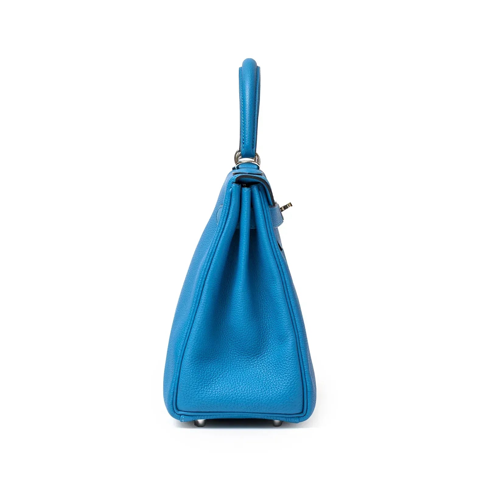 Hermès Kelly 28 Retourne Blue Zanzibar Togo Palladium Hardware