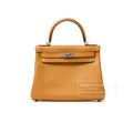 Hermès Kelly 28  Retourne Caramel/Rose D'Ete Evercolor Palladium Hardware