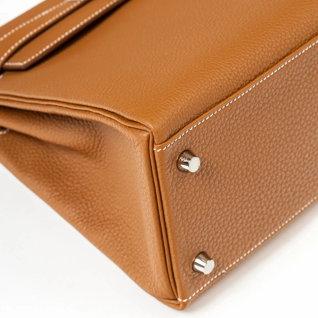 Hermès Kelly 28 Retourne Gold Togo Palladium Hardware