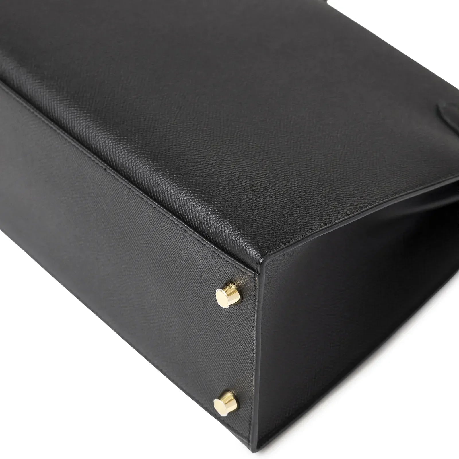 Hermès Kelly 28 Sellier Black Epsom Gold Hardware