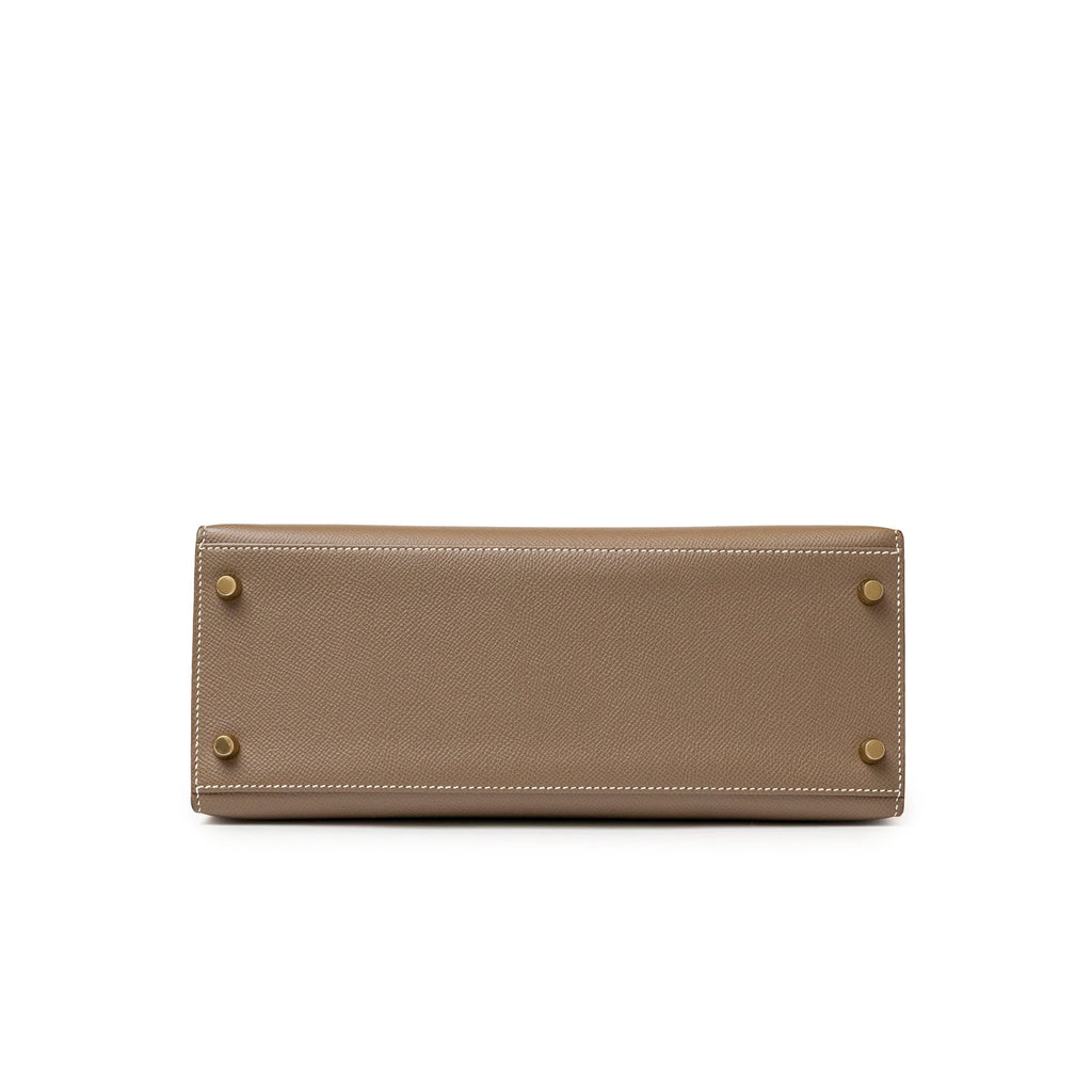 Hermès Kelly 28 Sellier Etoupe Epsom Gold hardware
