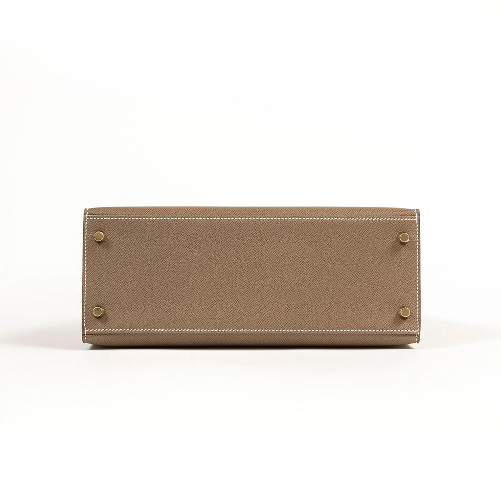 Hermès Kelly 28 Sellier Etoupe Epsom Gold Hardware