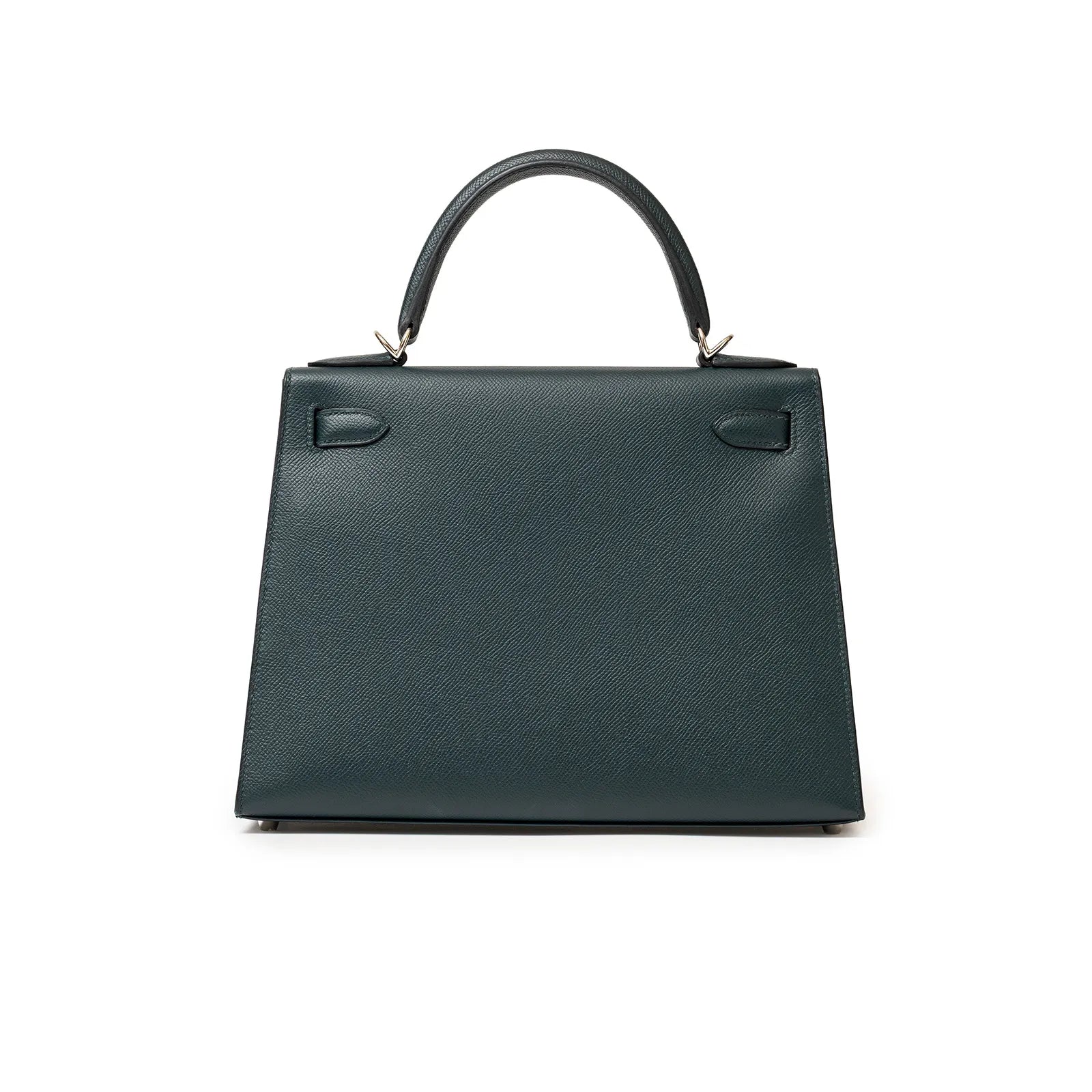 Hermès Kelly 28 Sellier Letter H Vert Cypress/Blue Obscur/Malachite Veau Epsom Palladium Hardware