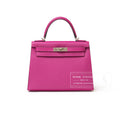 Hermès Kelly 28 Sellier Rose Pourpre Epsom Palladium Hardware