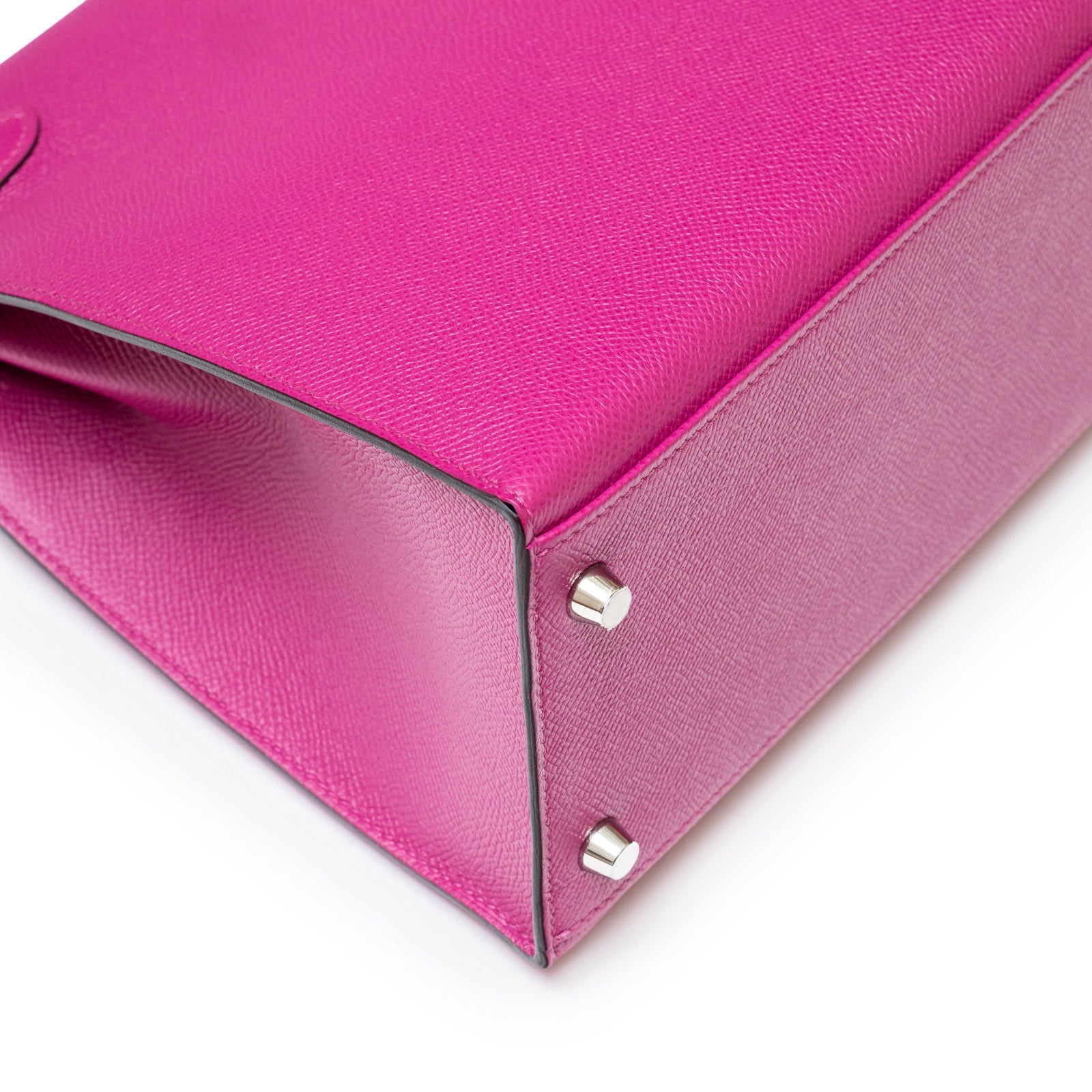 Hermès Kelly 28 Sellier Rose Pourpre Epsom Palladium Hardware