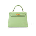 Hermès Kelly 28 Sellier Vert Criquet Epsom Gold Hardware