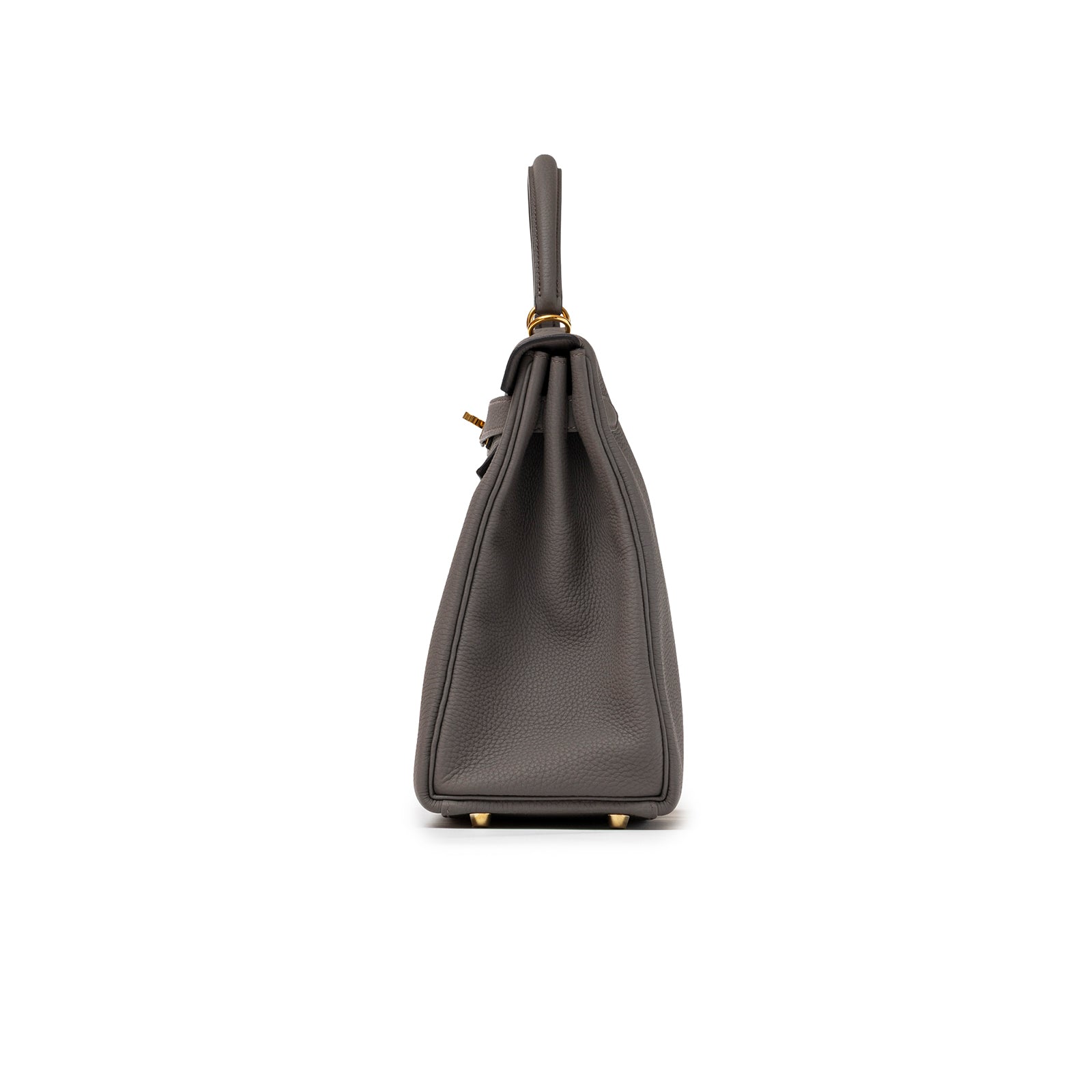 Hermès Kelly 32 Retourne Etain Togo Gold Hardware