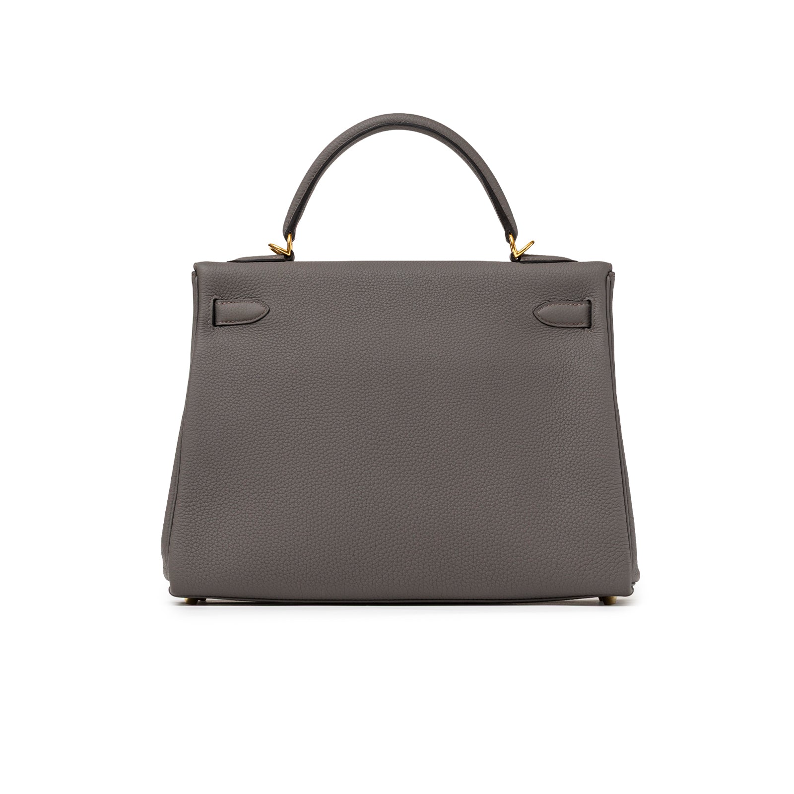 Hermès Kelly 32 Retourne Etain Togo Gold Hardware