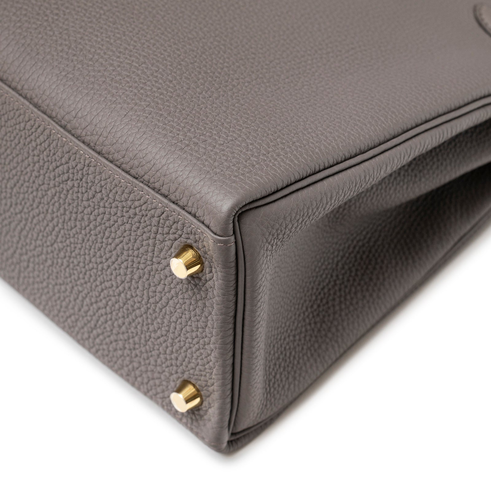 Hermès Kelly 32 Retourne Etain Togo Gold Hardware